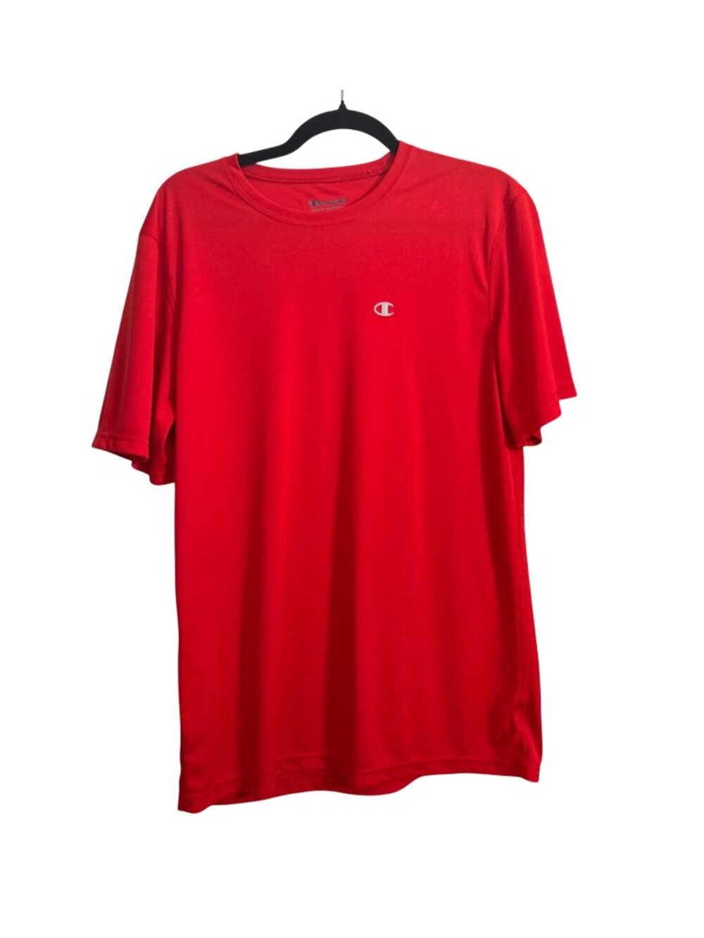 Champion Red Athletic T-Shirt Short Sleeve Mens Size M Breathable Performance Fa